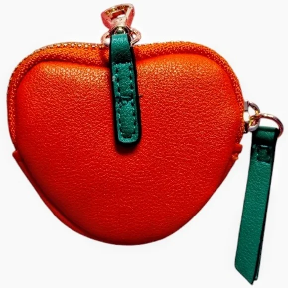 ❤️*Juicy Couture* RED Strawberry🍓Pouch KEYCHAIN with BLACK RHINESTONES🖤💚 - Picture 2 of 6